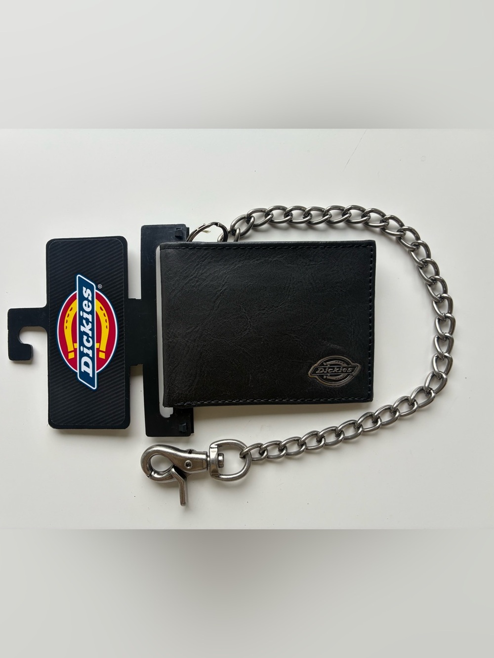 Dickies Black Leather Chain Wallet, NEW!